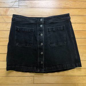 Madewell Button Front Stretch Denim A-Line Skirt size 14